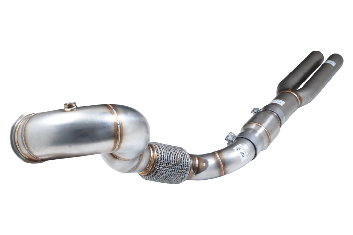 Audi RS3 8V Downpipe with High-Flow Catalytic Converter XForce 4"-3"