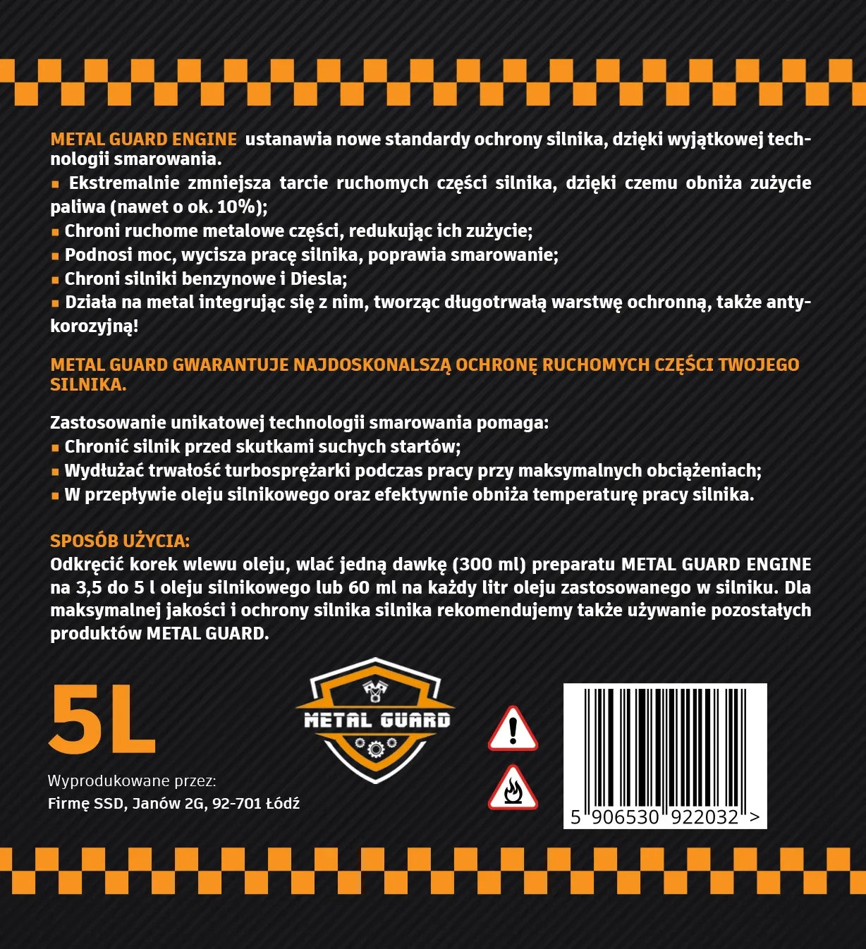 Metal Guard Engine Oil Additive 5 Litres